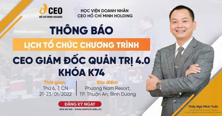 Chương trình CEO Giám đốc Quản trị 4.0 - Khóa K74