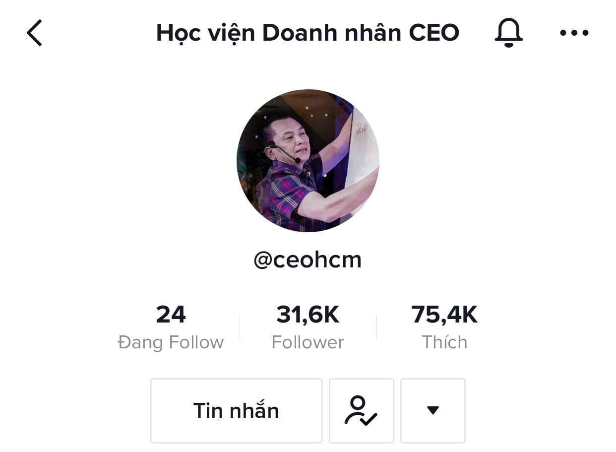 Tiktok Học viện CEO Miền Nam