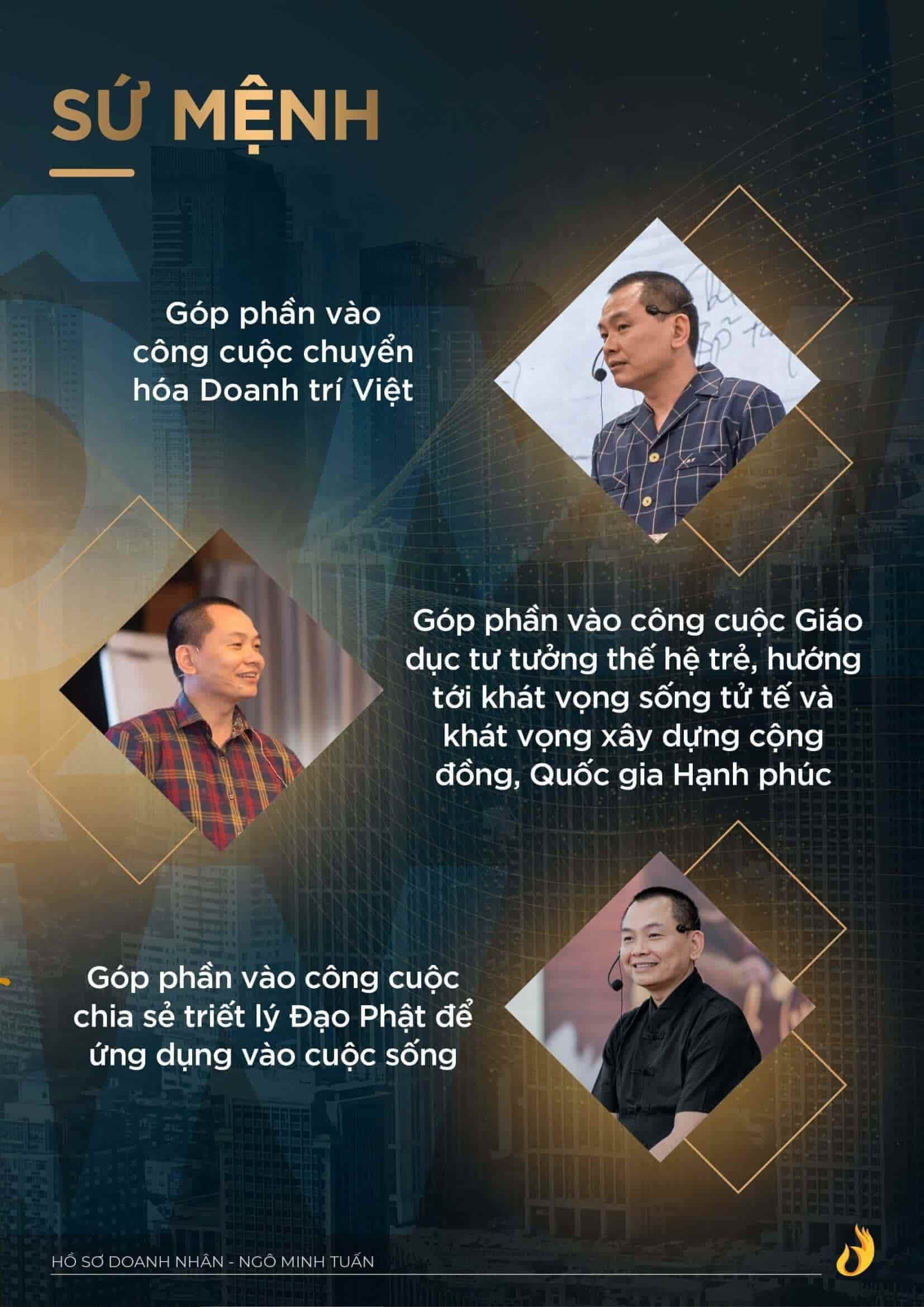 Hồ sơ doanh nhân Ngô Minh Tuấn Profile Học viện CEO Miền Nam Phần 3