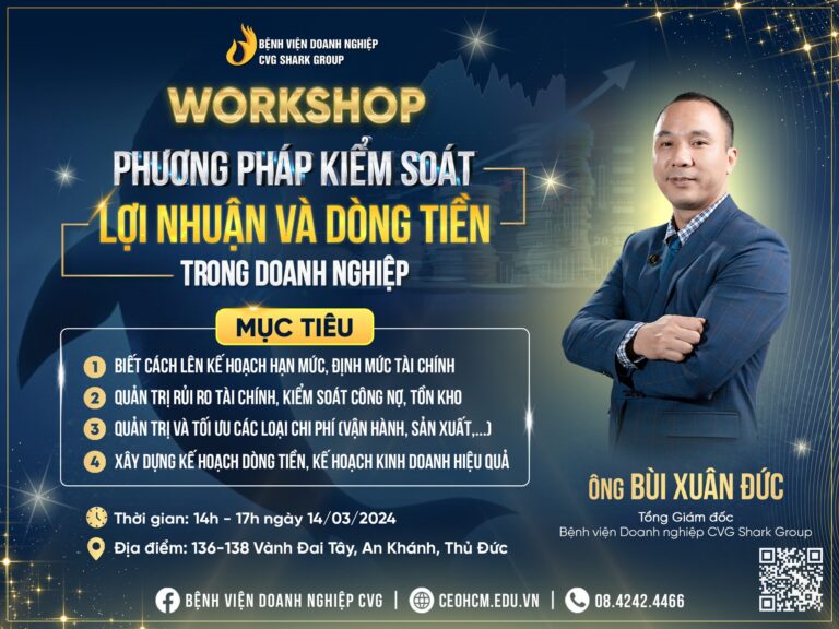 Banner Workshop Phương pháp Kiểm soát Lợi nhuận và Dòng tiền trong Doanh nghiệp